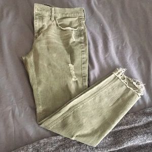 Express distressed ankle leggings